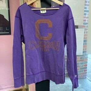 Clemson Women's Purple Crew Neck Sweater